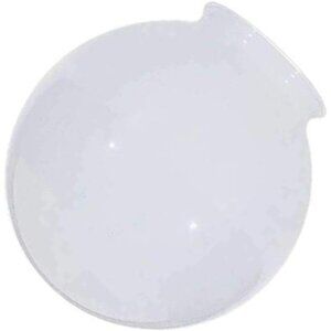 6-Inch White Glass Globe - 3-1/4-Inch Fitter Opening